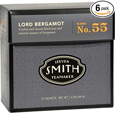 Steven Smith Teamaker Lord Bergamot Full Leaf Black Tea - 15 bags per pack - 6 packs per case.