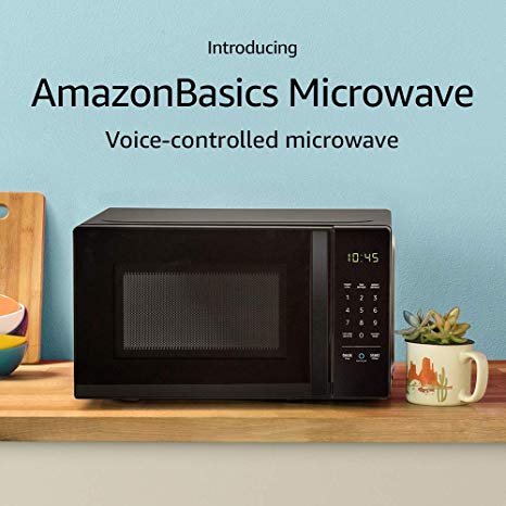 AmazonBasics Microwave, Compact, 0.7 Cu. Ft, 700W, Works with Alexa