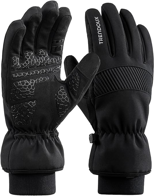 TRENDOUX Thermal Gloves, -20℉ Coldproof Touch Screen Ski Gloves Waterproof Windproof Winter Gloves 3M Thinsulate Snow Insulated Gloves for Walking Running Snowboarding Hiking Outdoor