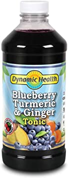 Dynamic Health Blue Berry Turmeric and Ginger Tonic Supplement, 16 Ounce