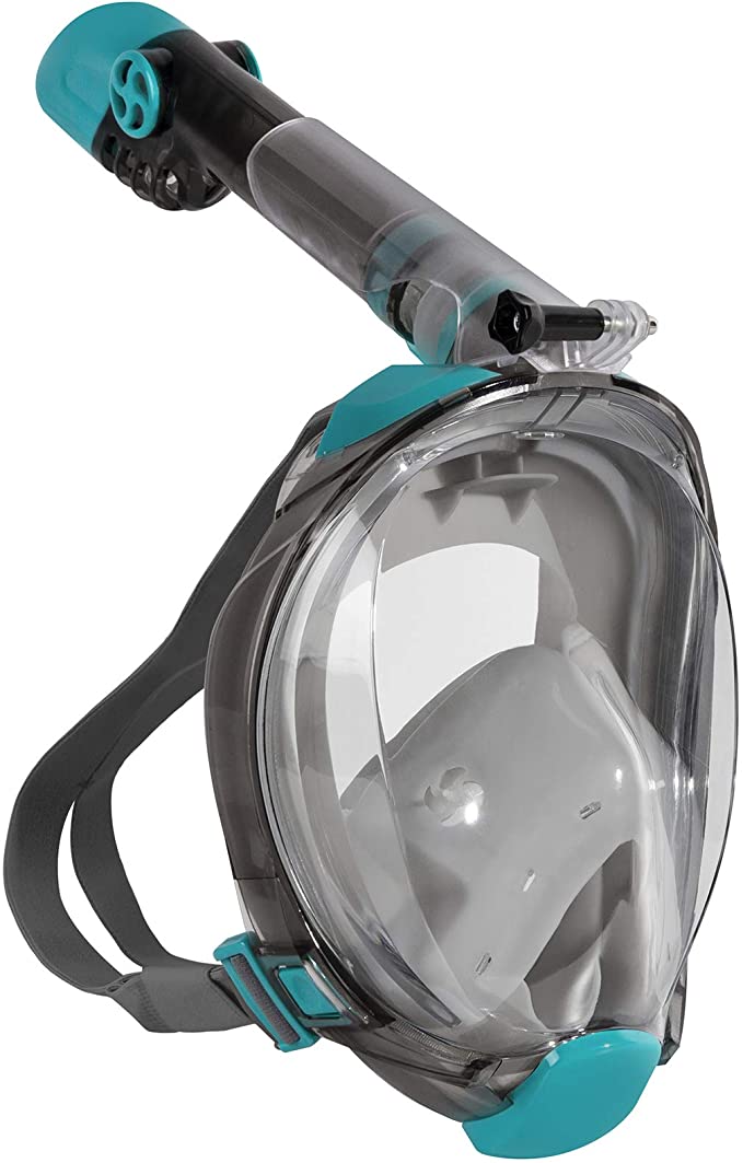 Unigear Full Face Snorkel Mask, Snorkeling Mask Panoramic 180° View, Snorkel Set with Safe Breathing, Anti-Leak&Anti-Fog for Adult by Latest Advanced Safety Breathing System