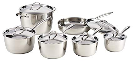 Lagostina Mirror Polished 12pc Stainless Steel Cookware Set