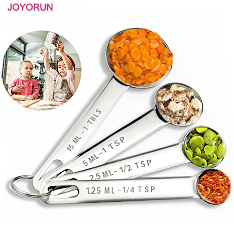 Stainless Steel Measuring Spoons for Measuring Dry and Liquid Ingredients Set of 4