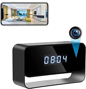 GooSpy Spy Camera Clock WiFi Hidden Wireless HD 1080P Secret Covert Nanny Cam Home Office Surveillance Security Motion Detection Enhanced Night Vision Live Streaming via Android IOS App