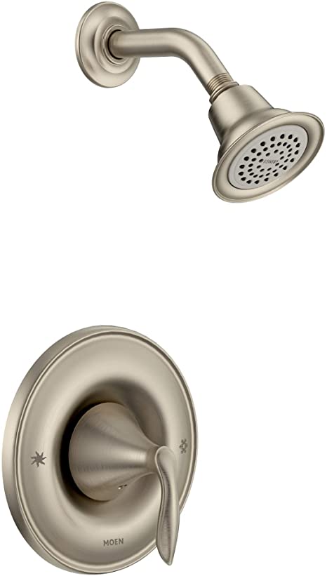 Moen T2132BN Eva One-Handle Posi-Temp Shower Trim Kit, Valve Required, Brushed Nickel