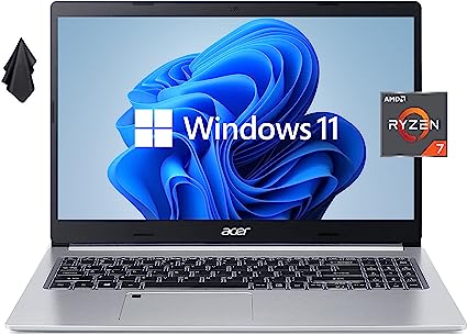 2022 Acer Aspire 5 Slim Laptop, 15.6" Full HD IPS, AMD Ryzen 7 5700U Octa-Core Processor (Beats i7-1165G7), 16GB DDR4 RAM, 1 TB PCIe NVMe SSD, WiFi 6, Backlit KB, Fingerprint Reader, Windows 11