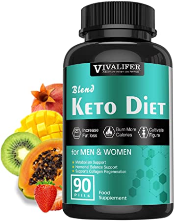 Keto Pills, 90 Pills Fat Burner & Weight Loss Supplement Formula Keto Diet Pills,Women Men Appetite Suppressant ACV Detox Support