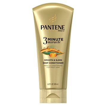 Pantene Smooth and Sleek 3 Minute Miracle Deep Conditioner, 6 Fluid Ounce