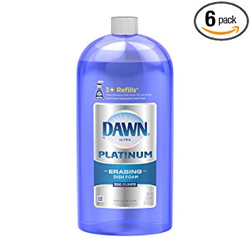 Dawn Dish Soap, Direct Foam Dishwashing Foam, Refill, Fresh Rapids Scent, 30.9 Fluid Oz (Pack of 6)