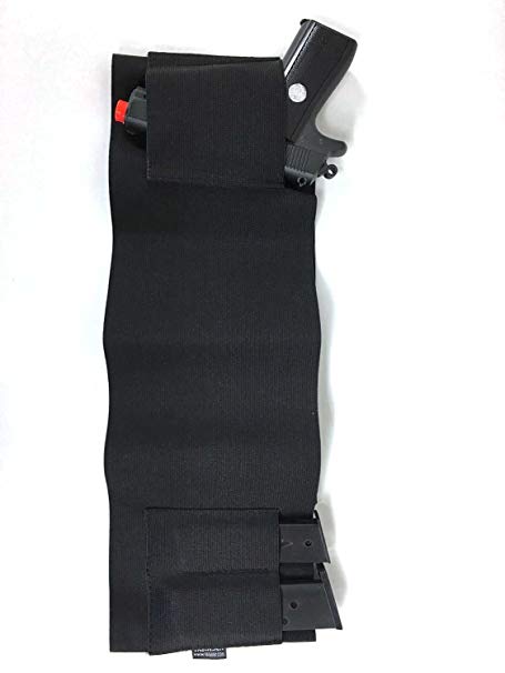 1 X New Black Concealed Belly Band Holster Medium Size for Waist 30" to 38"