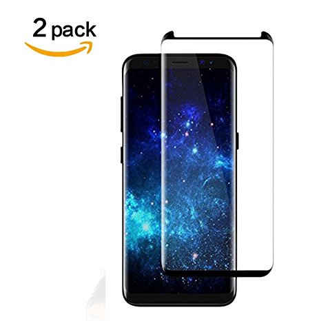 [2PACK] Galaxy S8 Plus Tempered Glass Screen Protector, DeFitch 9H Hardness Bubble-Free [Touch Sensitive] HD Clear Film Screen Protector for Samsung Galaxy S8 Plus Black