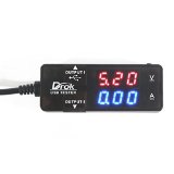 DROK Dual USB 20 Digital Multimeter Ampere Voltage Capacity Power Meter 7 Modes Monitor for Fast Charging Data Sync DC 32-10V 0-3A Volt Amp Charger Detector Mobile Solar Panel Alignment Tester