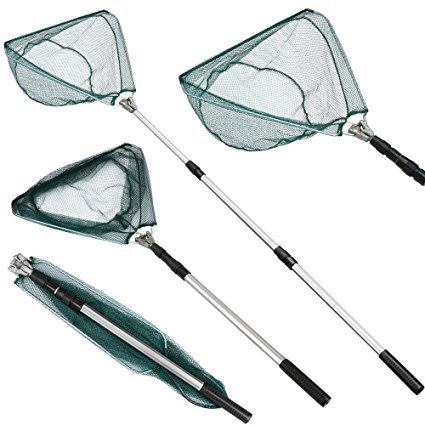 Yaheetech Triangular Folding Handle Fishing Landing Net 3 Section Extending Pole