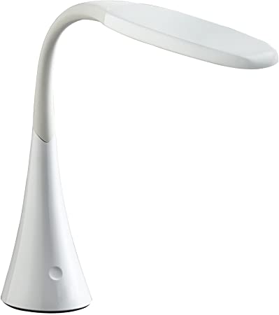Safco Products 1000WH Vivo LED Modern ABS Desk Lamp with Dimmer Switch, White
