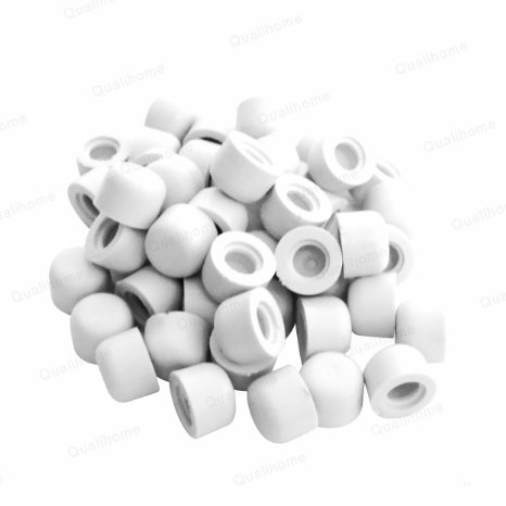 Premium Door Stop Replacement Rubber Tip, White (50 Pack)