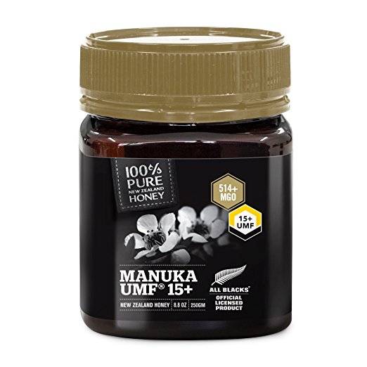 Pure New Zealand Manuka Honey - UMF 15  Certified - 8.8 oz- All Blacks Official Licensed Honey