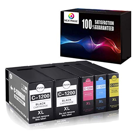 NEXTPAGE Compatible Ink Cartridge Replacemen for Canon PGI-1200 PGI-1200XL 5 Pack Pigment Ink Cartridge use with Canon MAXIFY MB2020 MB2320
