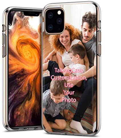 TalkingCase Personalize Custom Clear Thin Gel Phone Case for Apple iPhone 11 Pro,Family Photo,Light Weight,Ultra Flexible,Soft Touch,Anti-Scratch,Designed in USA