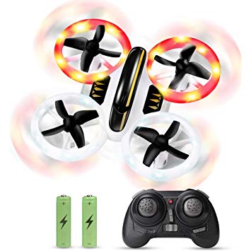 GEEKERA Mini Drone for Kids RC Helicopter Plane with LED light Altitude Hold Headless Mode 3D Flips for Boys Girls Children Adults and Beginners