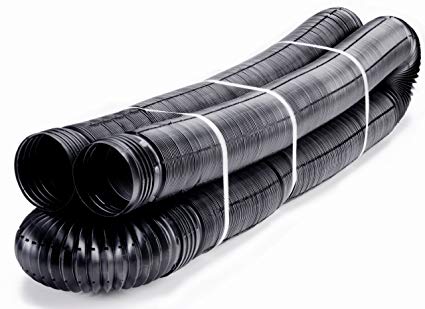 Flex-Drain 52012 Flexible/Expandable Landscaping Drain Pipe, Perforated, 4-Inch by 50-Feet
