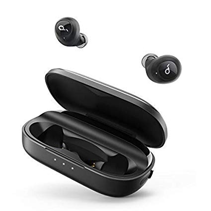 Soundcore Liberty True-Wireless Headphones, 100-Hour Playtime, Bluetooth 5 Wireless Earbuds with Graphene Driver Technology, Sweatproof True Wireless Earbuds with Smart AI, Stereo Handsfree Calls