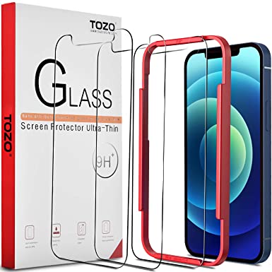 TOZO Compatible for iPhone 12 Mini Screen Protector 3 Pack Premium Tempered Glass 0.26mm 9H Hardness 2.5D Film Super Easy 5.4 inch