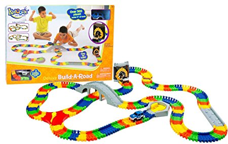 Kidoozie Deluxe Build-A-Road Toy - Mentally Stimulating and Employs Tactile Engagement - Fully Customizable - For Ages 3 and Up