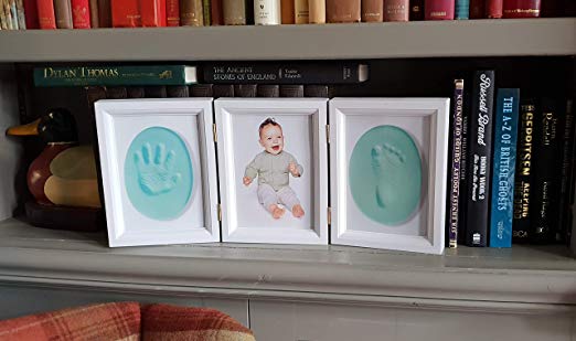Babyprints Handprint and Footprint Keepsake Frame with Clay Imprint Kit Ideal Fun Gift Gift for New Born, Baby Shower or Christening Gift, Toddlers Brithday Present