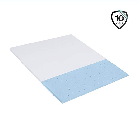 Polar Sleep Gel Memory Foam Topper 2.5 Inch Ultra-Premium mattress Topper For bed Cooling Technology Certipur King Size