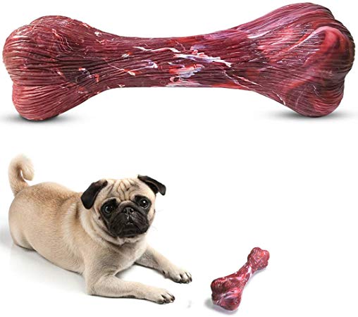 Anddicek Dog Chew Bone Toy for Aggressive Chewers, 7.1 Inches Indestructible Tough Chew Toys for Dog Reduces Boredom with Distinct Meaty Smell