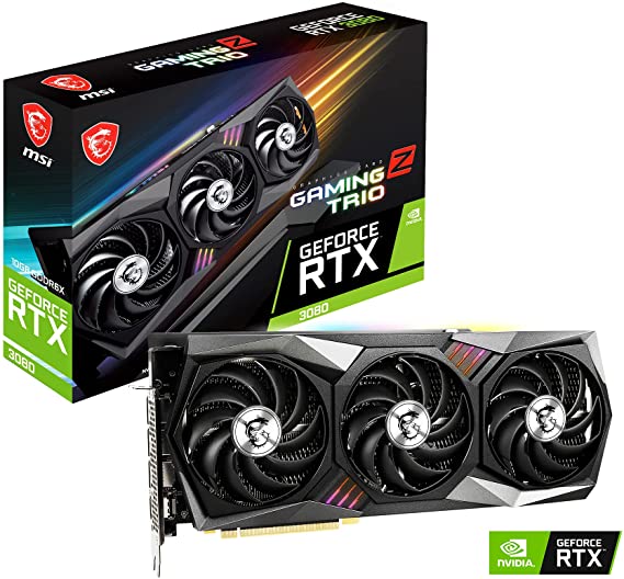 MSI Gaming GeForce RTX 3080 10GB GDDR6X PCI Express 4.0 x16 ATX Video Card RTX 3080 Gaming Z Trio 10G