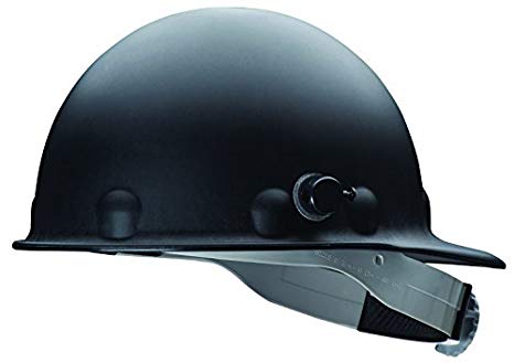 Fibre-Metal by Honeywell P2AQRW11A000 Super Eight Fiber Glass Cap Style Ratchet Hard Hat with Quick-Lok, Black