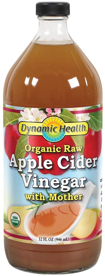Dynamic Health Apple Cider Vinegar Organic with Mother, 32 Fluid Ounce