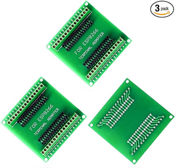 HiLetgo 3pcs NodeMCU GPIO Board ESP8266 NodeMCU Pin Out IO Out 1 into 2 for ESP8266 ESP-12E NodeMCU Development Board