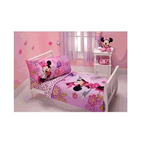 Minnie Mouse - Flower Garden 4-piece Toddler Bedding Set
