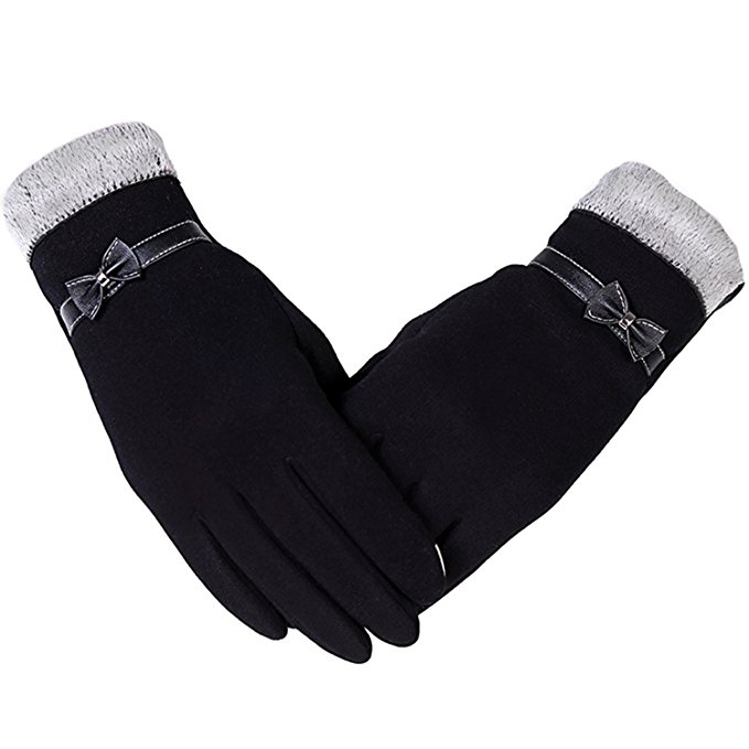 Women's Winter Screentouch Thick Warm Weather Gloves Mittens