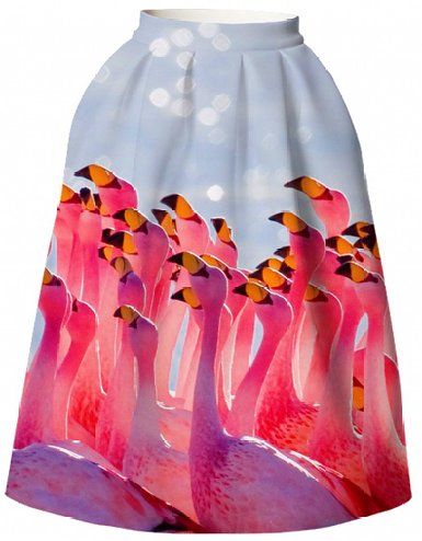 Alaroo Women's Printed Pleated Flared Midi Skirt