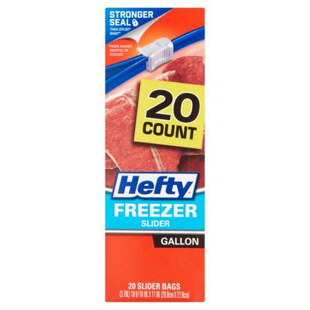 Hefty Slider Freezer Bags, Gallon Size, 20 Count