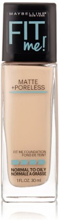 Maybelline New York Fit Me Matte Plus Poreless Foundation Makeup Natural Ivory 1 Fluid Ounce