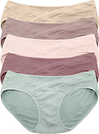 Kindred Bravely Under the Belly Maternity Underwear | Pregnancy Bikini Underwear - 5 Pack