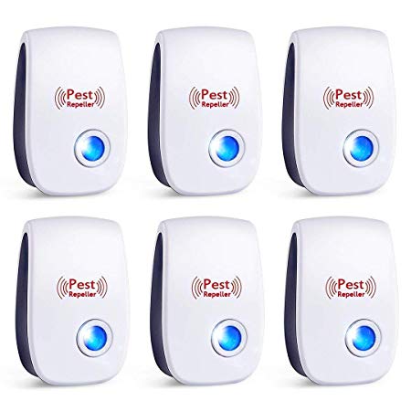 Bocianelli Ultrasonic Pest Repeller Plug in Pest Control 6 Packs, 2020 Best Indoor Repellent for Children and Pets Safe, Electronic Pest Control, Mice, Bugs, Ants, Insects and Cockroaches Repellent