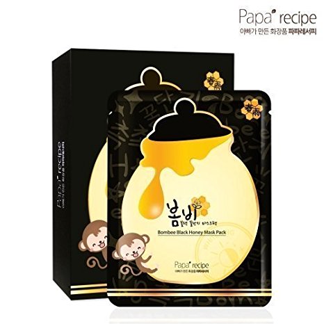 Papa Recipe Bombee Honey Mask Pack, Black, 25g, 10 Each