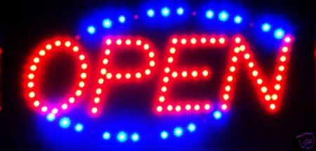 LED Neon Light Open Sign With Animation Onoff and Power OnOff two Switchs for Business By E Onsale