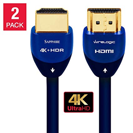 WireLogic 12 Feet Sapphire HDMI Cable 2-pack