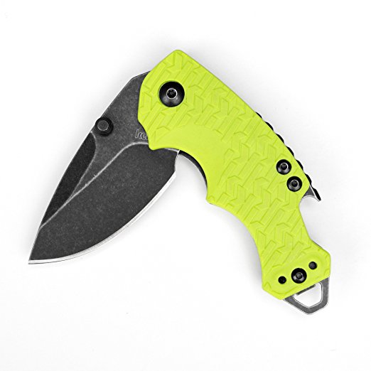 Kershaw Shuffle Lime(8700LIMEBW); Multifunction Pocket Knife; 2.4” BlackWash Stainless Steel Blade; Lime K-Texture Grip, Liner Lock, Reversible Deep-Carry Pocketclip, Screwdriver, Bottle Opener; 2.8OZ