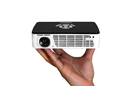 AAXA Technologies P300 Pico Projector with Rechargeable Battery - Native HD resolution with 500 LED Lumens, For Business, Home Theater, Travel and more