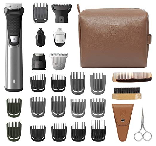 Philips Norelco Multi Groomer MG7791/40 29 Piece Mens Grooming Kit, Trimmer for Beard, Head, Body, and Face - NO BLADE OIL NEEDED