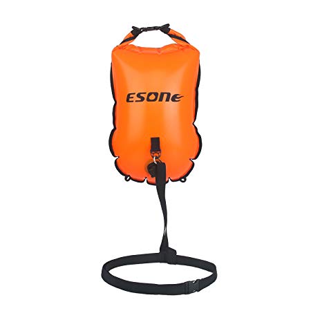 ESONE Swim Float Open Water Swim Buoy 28L for Swimmers Triathletes Snorkelers Swim Float Dry Bag Backpack Safe Swim Trainning