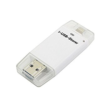 Ayake iPhone Flash Drive 16GB External Storage USB 3.0 Key Triple Plugs for IOS Android Device with Extended Lightning and Android Connectors(A1 Memory Stick, White)