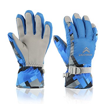 Ski Gloves,DUZCLI Winter Warm Camo Waterproof Snow Gloves For Men,Women,Boys